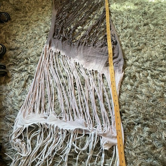 Purple Ombre Distressed Off-Shoulder Shirt Dress Rips Unique Sz O/S - Picture 7 of 9